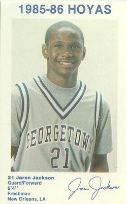 1985-86 Georgetown Hoyas Police #8 Jaren Jackson Front