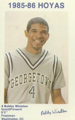 1985-86 Georgetown Hoyas Police #16 Bobby Winston Front