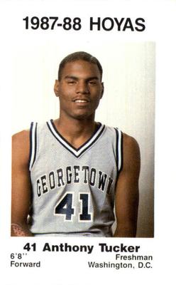 1987-88 Georgetown Hoyas Police #15 Anthony Tucker Front