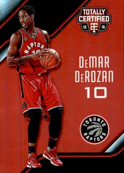 2015-16 Panini Totally Certified - Mirror Red #2 DeMar DeRozan Front