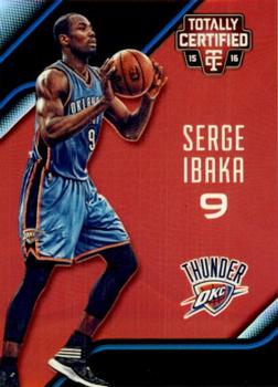 2015-16 Panini Totally Certified - Mirror Red #47 Serge Ibaka Front