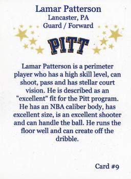 2009-10 Pittsburgh Panthers Team Issue #9 Lamar Patterson Back