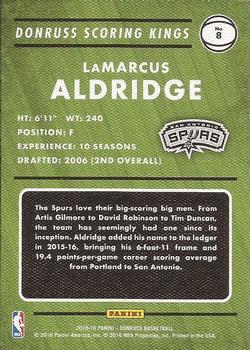 2015-16 Donruss - Scoring Kings #8 LaMarcus Aldridge Back