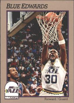 1992 Hoops 100 Superstars #93 Blue Edwards Front