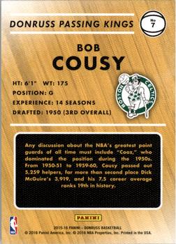 2015-16 Donruss - Passing Kings #7 Bob Cousy Back