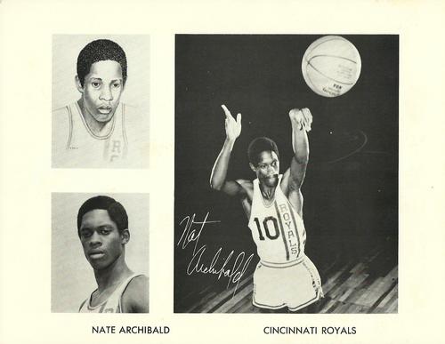1970-71 Cincinnati Royals Team Issue #NNO Nate Archibald Front