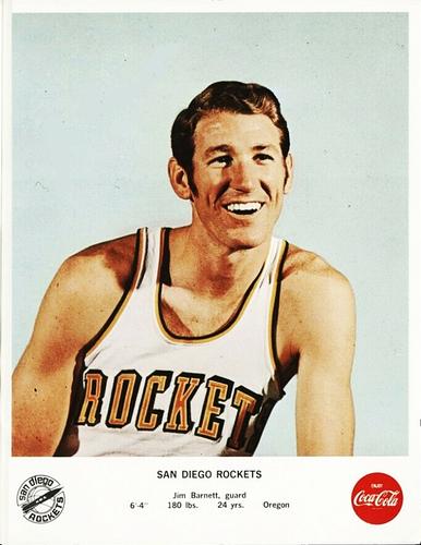 1969-70 Coca-Cola San Diego Rockets #NNO Jim Barnett Front