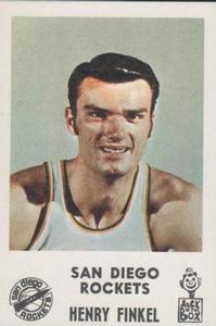 1968-69 Jack in the Box San Diego Rockets #NNO Henry Finkel Front