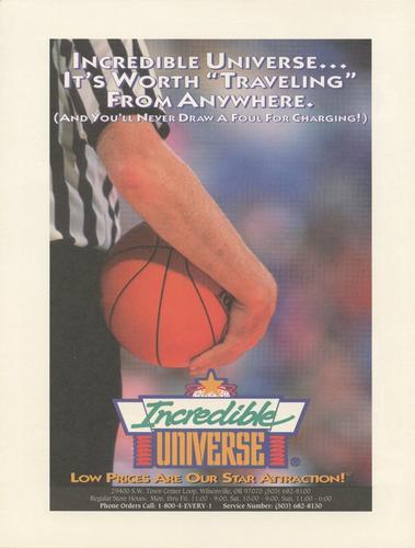 1994-95 Hoop Magazine 8x10s - Incredible Universe #16 Isaiah Rider Back