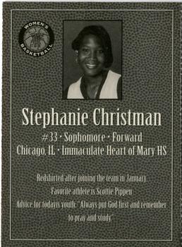 1997-98 Kentucky Wildcats Women #NNO Stephanie Christman Back