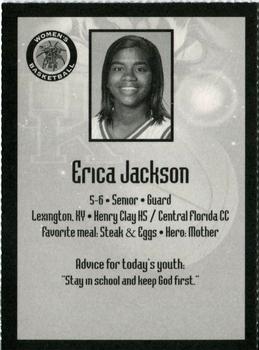 1999-00 Kentucky Wildcats Women #NNO Erica Jackson Back