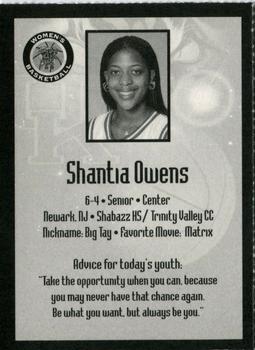 1999-00 Kentucky Wildcats Women #NNO Shantia Owens Back