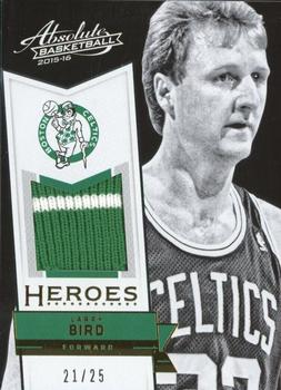 2015-16 Panini Absolute - Heroes Materials Prime #26 Larry Bird Front