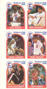 1989-90 Hoops All-Star Panels Perforated #NNO Uncut Panel 2 Front