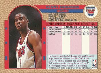 1992-93 Fleer NBA Rising Star Golden Magazine Perforated #NNO Kenny Anderson Back