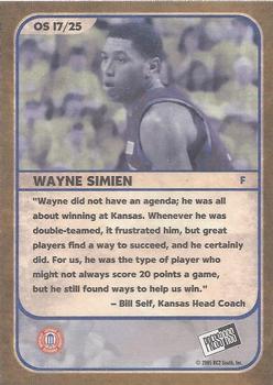 2005 Press Pass - Old School Collectors Series #OS17/25 Wayne Simien Back