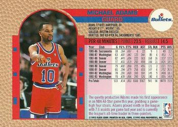 1992-93 Fleer NBA Shooting Stars Golden Magazine Perforated #NNO Michael Adams Back