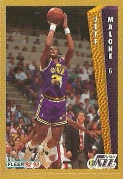 1992-93 Fleer NBA Shooting Stars Golden Magazine Perforated #NNO Jeff Malone Front