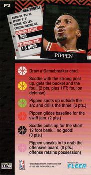 1995 Fleer Jam Session Game #P2 Scottie Pippen Back