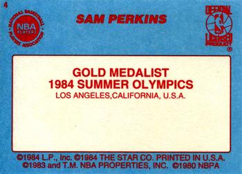 1997 1984-85 Star Olympic Team (Unlicensed) #4 Sam Perkins Back