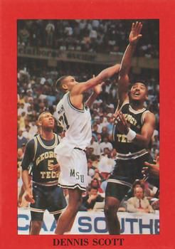 1989-90 Roundball Press 1st Rounders (Unlicensed) #4 Dennis Scott Front