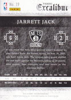 2015-16 Panini Excalibur #19 Jarrett Jack Back