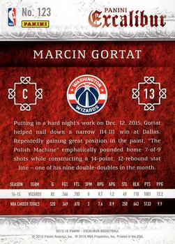 2015-16 Panini Excalibur #123 Marcin Gortat Back