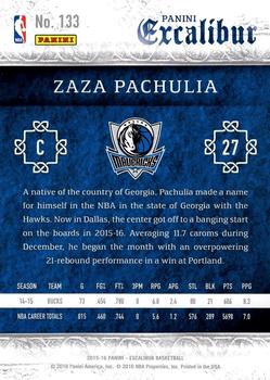 2015-16 Panini Excalibur #133 Zaza Pachulia Back