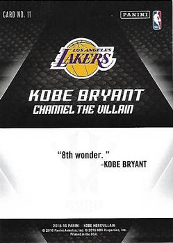 2015-16 Panini Kobe Bryant HeroVillain #32 Kobe Bryant Back