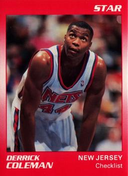 1990-91 Star Derrick Coleman Red - Glossy #1 Derrick Coleman Front