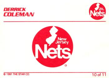 1990-91 Star Derrick Coleman Red - Glossy #10 Derrick Coleman Back