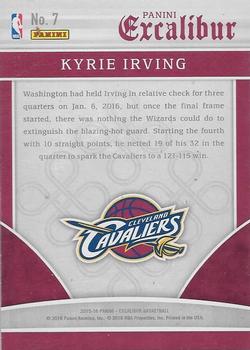 2015-16 Panini Excalibur - Team Titans Gold #7 Kyrie Irving Back