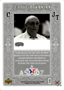 2007 Upper Deck Las Vegas All-Star #AS10 Jerry Tarkanian Back