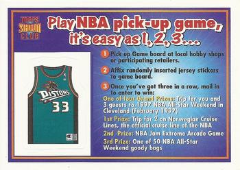 1996-97 Stadium Club - NBA Pick-Up Game Sweepstakes Stickers #NNO Detroit Pistons Front