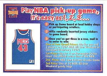 1996-97 Stadium Club - NBA Pick-Up Game Sweepstakes Stickers #NNO New Jersey Nets Front