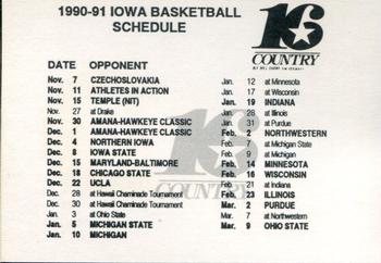 1990-91 Iowa Hawkeyes #NNO James Moses Back