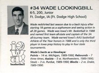 1991-92 Iowa Hawkeyes #NNO Wade Lookingbill Back