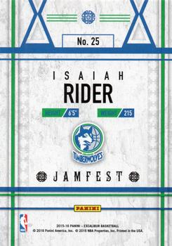 2015-16 Panini Excalibur - Jamfest Silver #25 Isaiah Rider Back