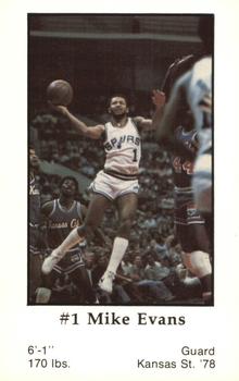 1979-80 Handy Dan San Antonio Spurs #NNO Mike Evans Front