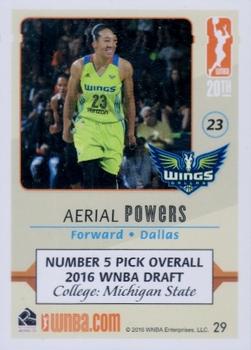 2016 Rittenhouse WNBA #29 Aerial Powers Back