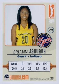 2016 Rittenhouse WNBA #39 Briann January Back