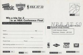 1996-97 Blockbuster NBA at 50 Postcards #4 Scottie Pippen Back
