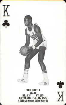 1976-77 Milwaukee Bucks Playing Cards #K♣ Fred Carter Front