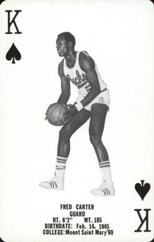 1976-77 Milwaukee Bucks Playing Cards #K♠ Fred Carter Front