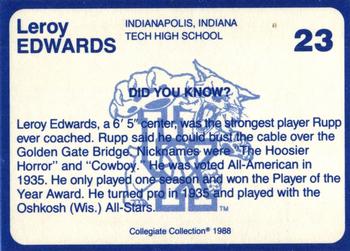 1988-89 Kentucky's Finest Collegiate Collection - Gold Edition #23 Leroy Edwards Back
