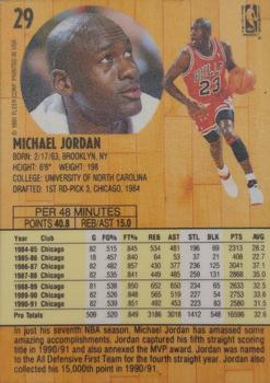 1991-92 Fleer - 3D Acrylic #29 Michael Jordan Back