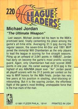 1991-92 Fleer - 3D Acrylic #220 Michael Jordan Back