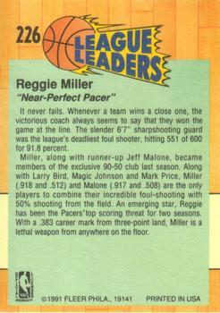 1991-92 Fleer - 3D Acrylic #226 Reggie Miller Back
