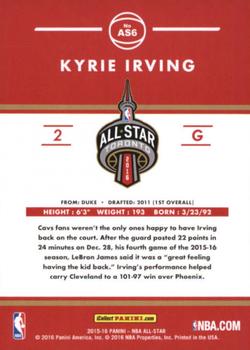 2015-16 Donruss Toronto All-Star #AS6 Kyrie Irving Back
