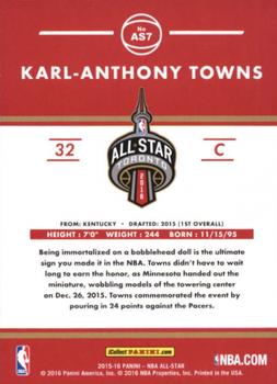 2015-16 Donruss Toronto All-Star #AS7 Karl-Anthony Towns Back